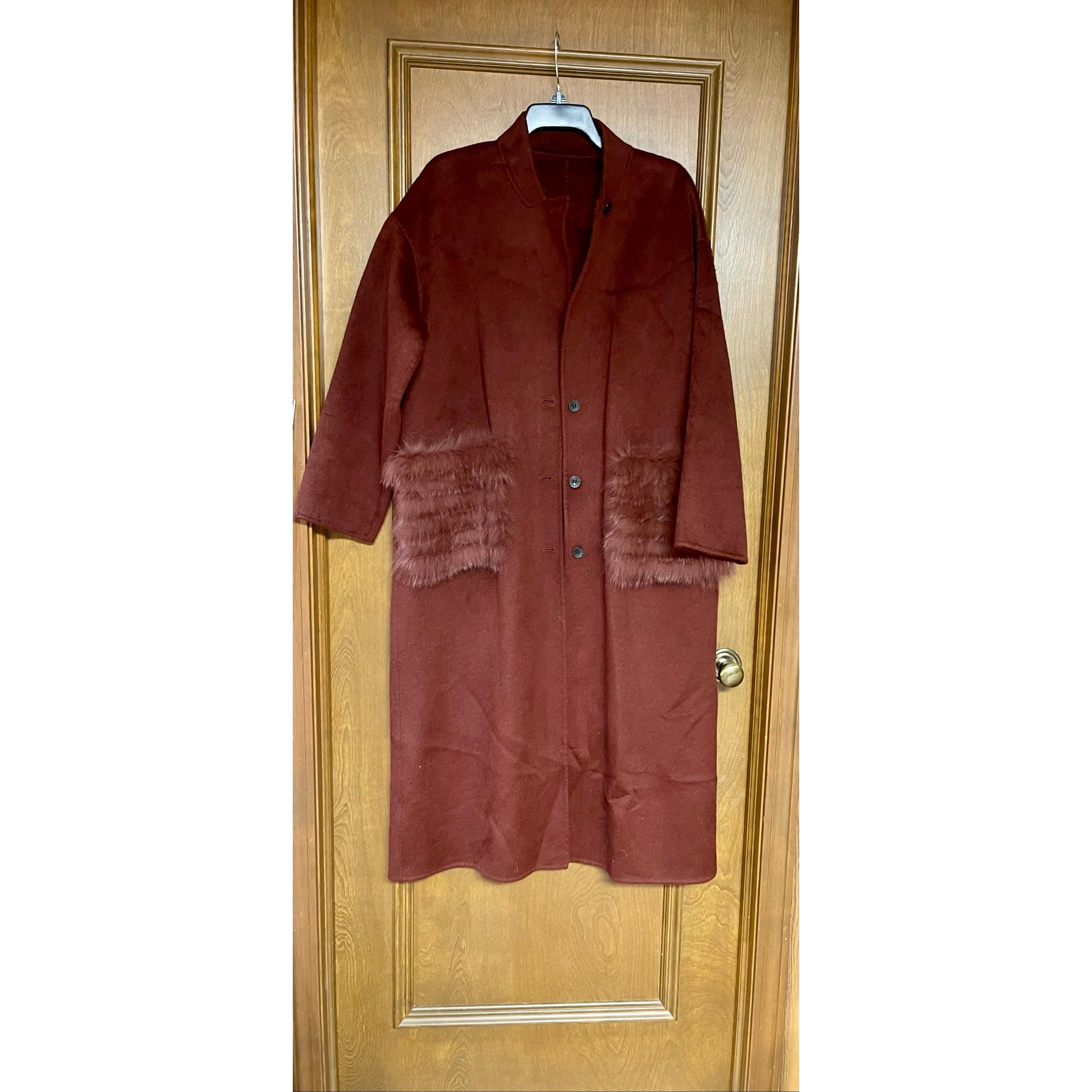 Lamb Wool And Fox Fur Coat/Cardigan Size M-L